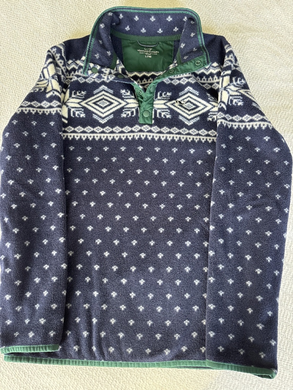 Vineyard vines 1/4 button fleece winter youth